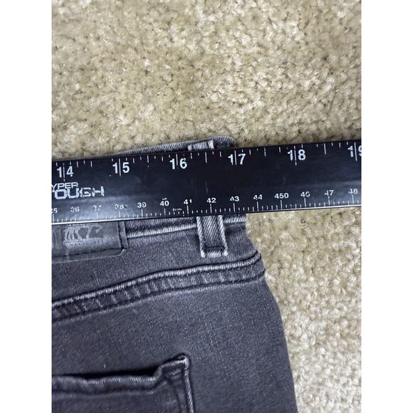 Levis Jeans Size 14 Classic Crop Black Faded Stud Ankle Accent Stretch B147 - Picture 14 of 16